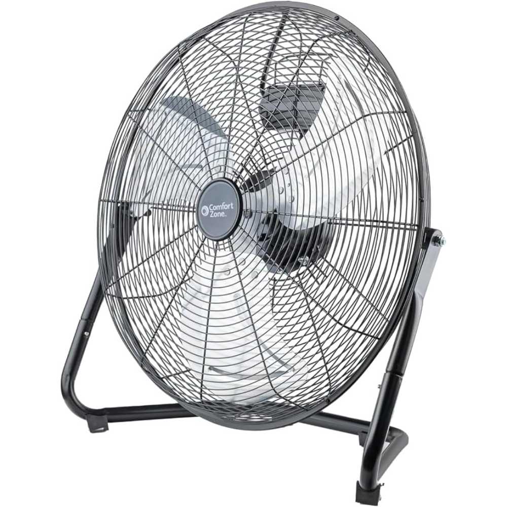 Comfort Zone 20" High-Velocity Heavy-Duty Industrial Floor Fan