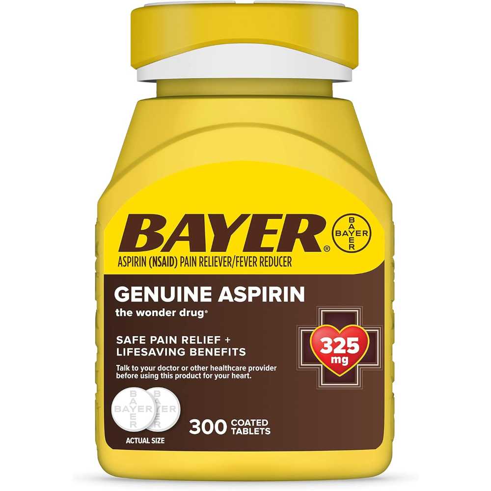 300-Pack Bayer Genuine Aspirin 325mg Tablets