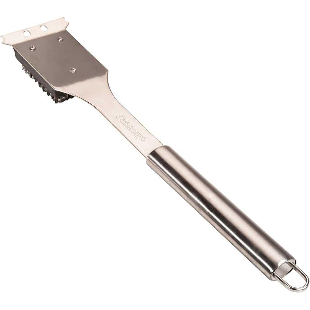 Cuisinart Stainless Steel Long-Handle Grill Cleaner Brush & Scraper