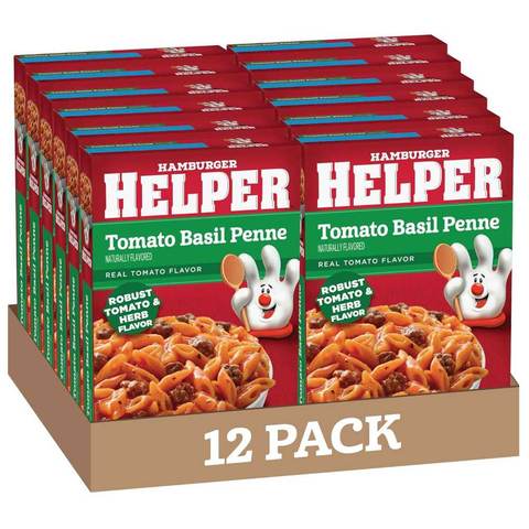 12-Pack Hamburger Helper Tomato Basil Penne, 7.4 oz.