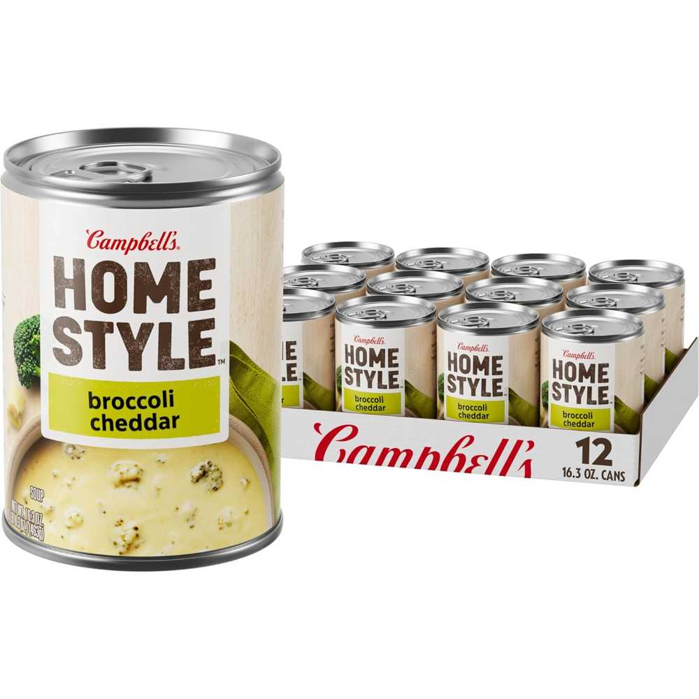 12-Pack Campbell’s Homestyle Broccoli Cheddar Soup, 16.3 oz.