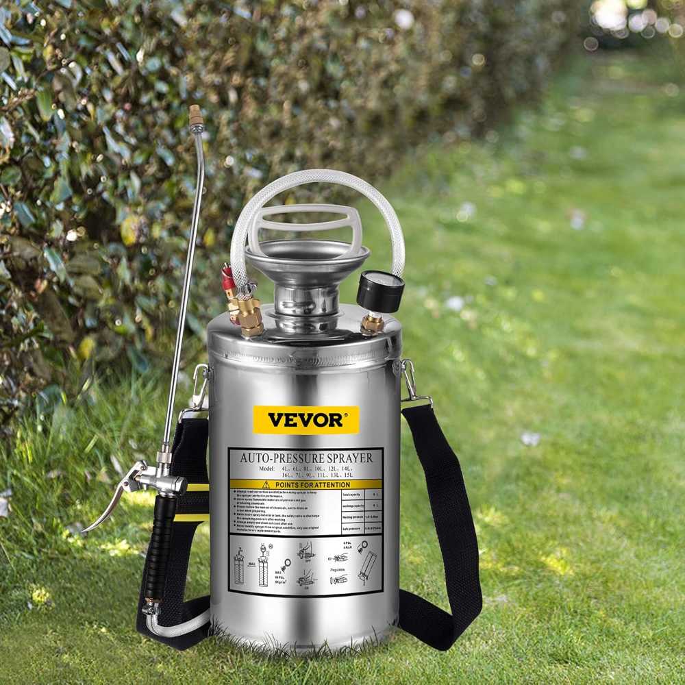 Happybuy (VEVOR) 1.5 gal. Stainless Steel Sprayer w/ 16" Wand