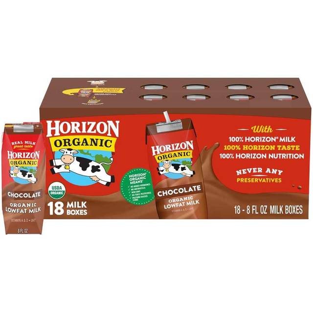 18-Pack Horizon Organic Shelf-Stable 1% Chocolate Milk Boxes, 8 oz.