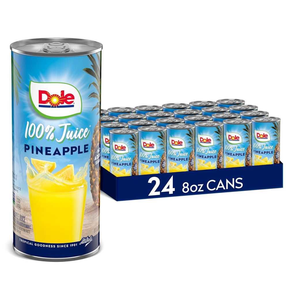 24-Pack Dole 100% Pineapple Juice, 8 oz.