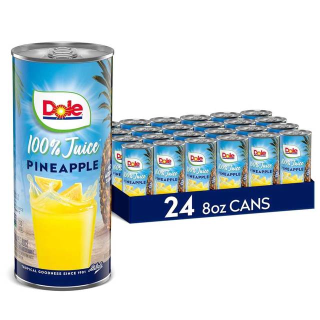 24-Pack Dole 100% Pineapple Juice, 8 oz.