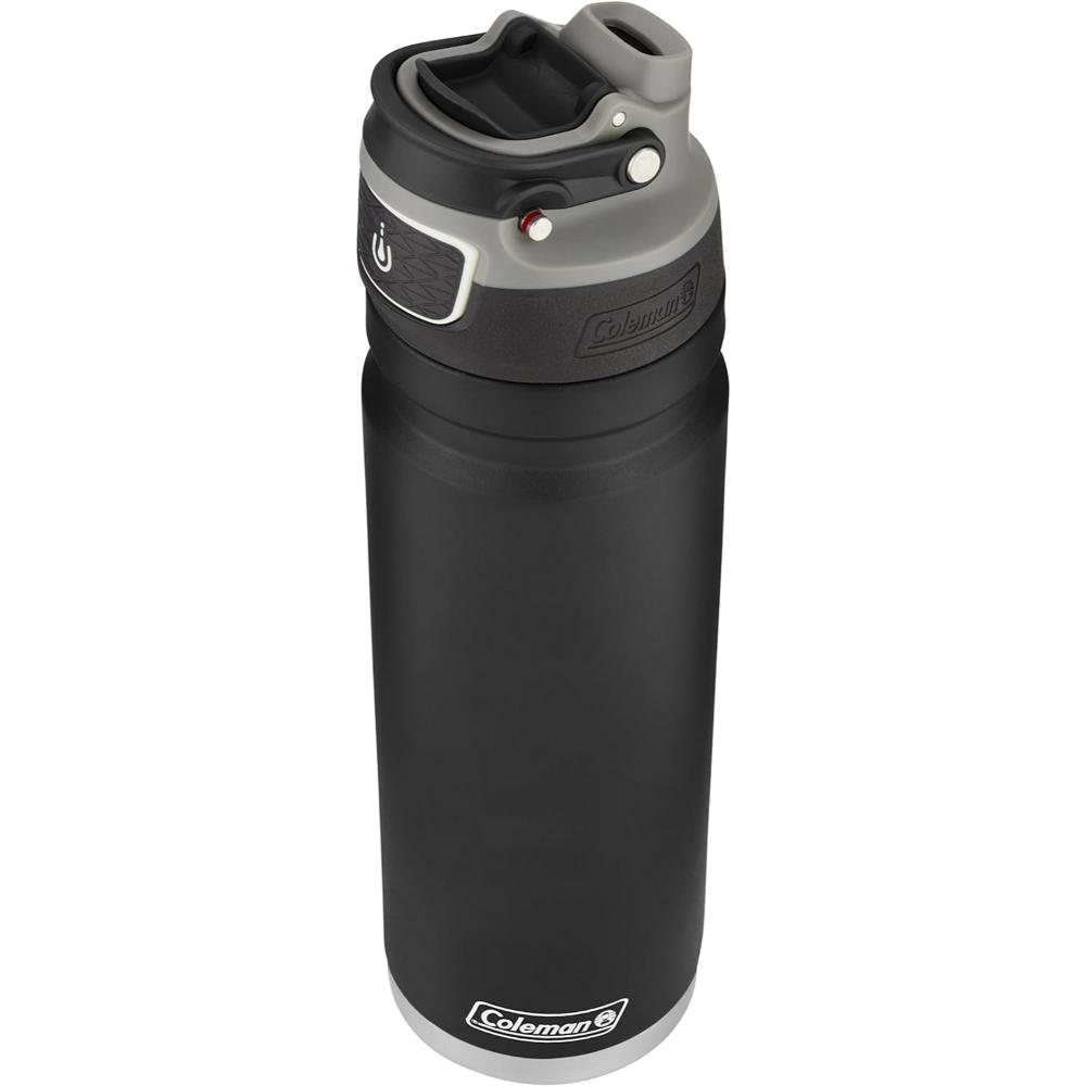 Coleman FreeFlow Vacuum-Insulated Stainless Steel Water Bottle w/ Leak-Proof Lid, 24 oz.