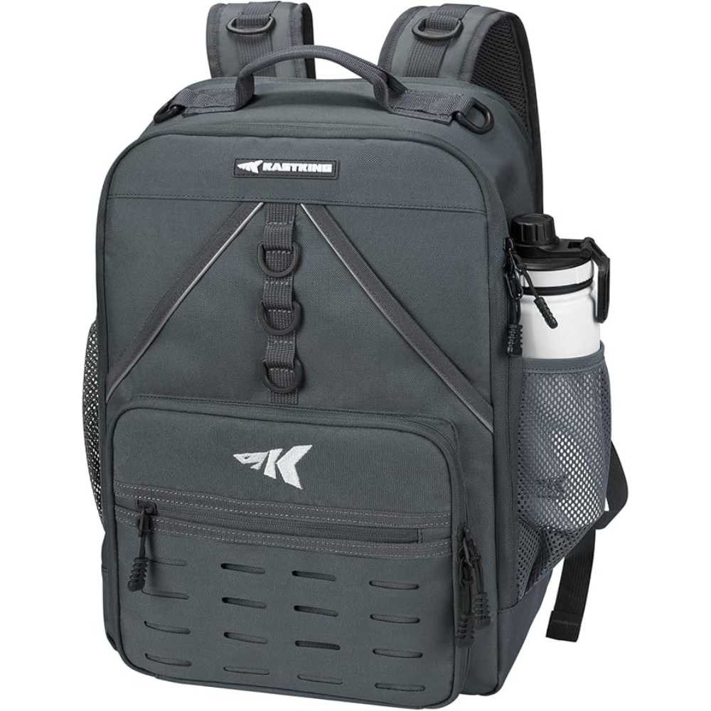 Prime Members: KastKing Karryall Medium Fishing Tackle Daily Backpack (Grey or Black)