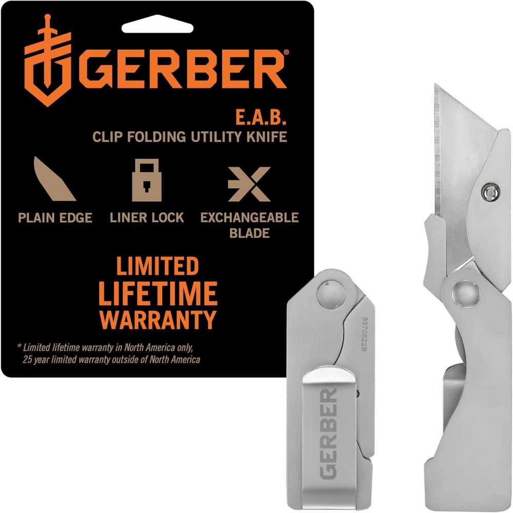 Gerber Exchange-A-Blade Folding Utility Knife w/ Money/Pocket Clip