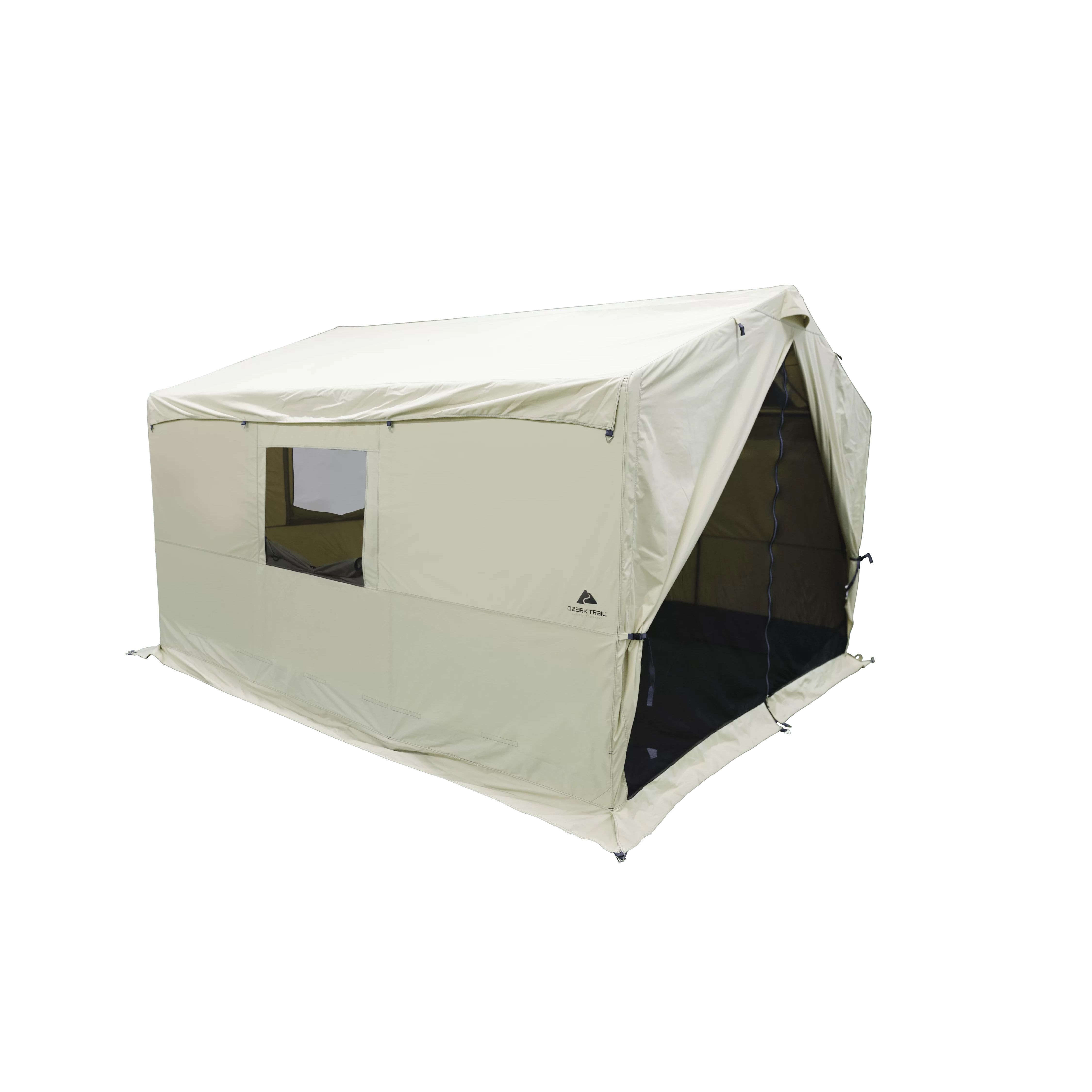 Ozark Trail North Fork 12' x 10' Outdoor Wall Tent w/ Stove Jack, Sleeping Capacity 6
