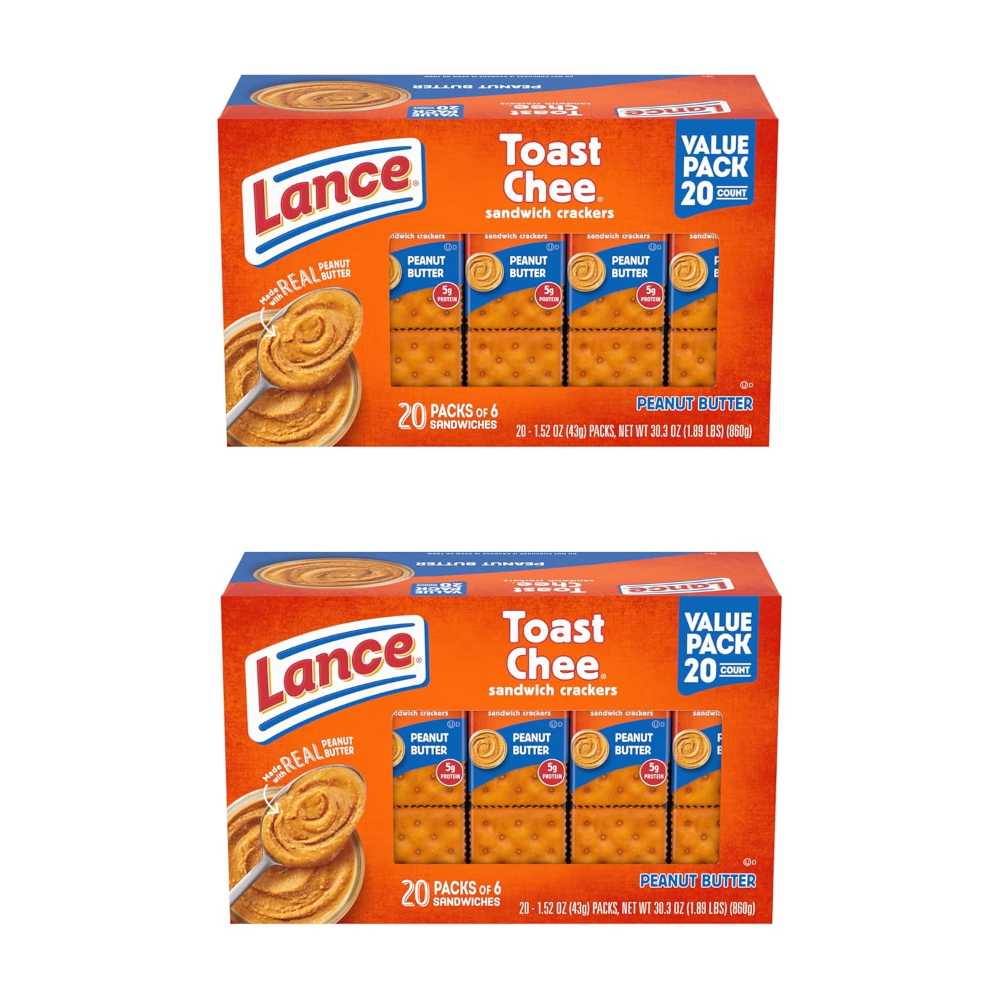 40-Pack Lance Sandwich Crackers (ToastChee Peanut Butter)