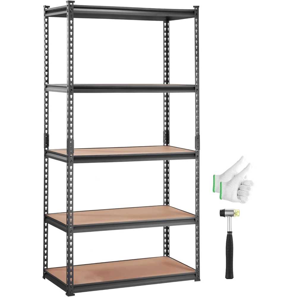 VEVOR 5-Tier 2000 lb. Shelving Unit (36" x 18" x 72")
