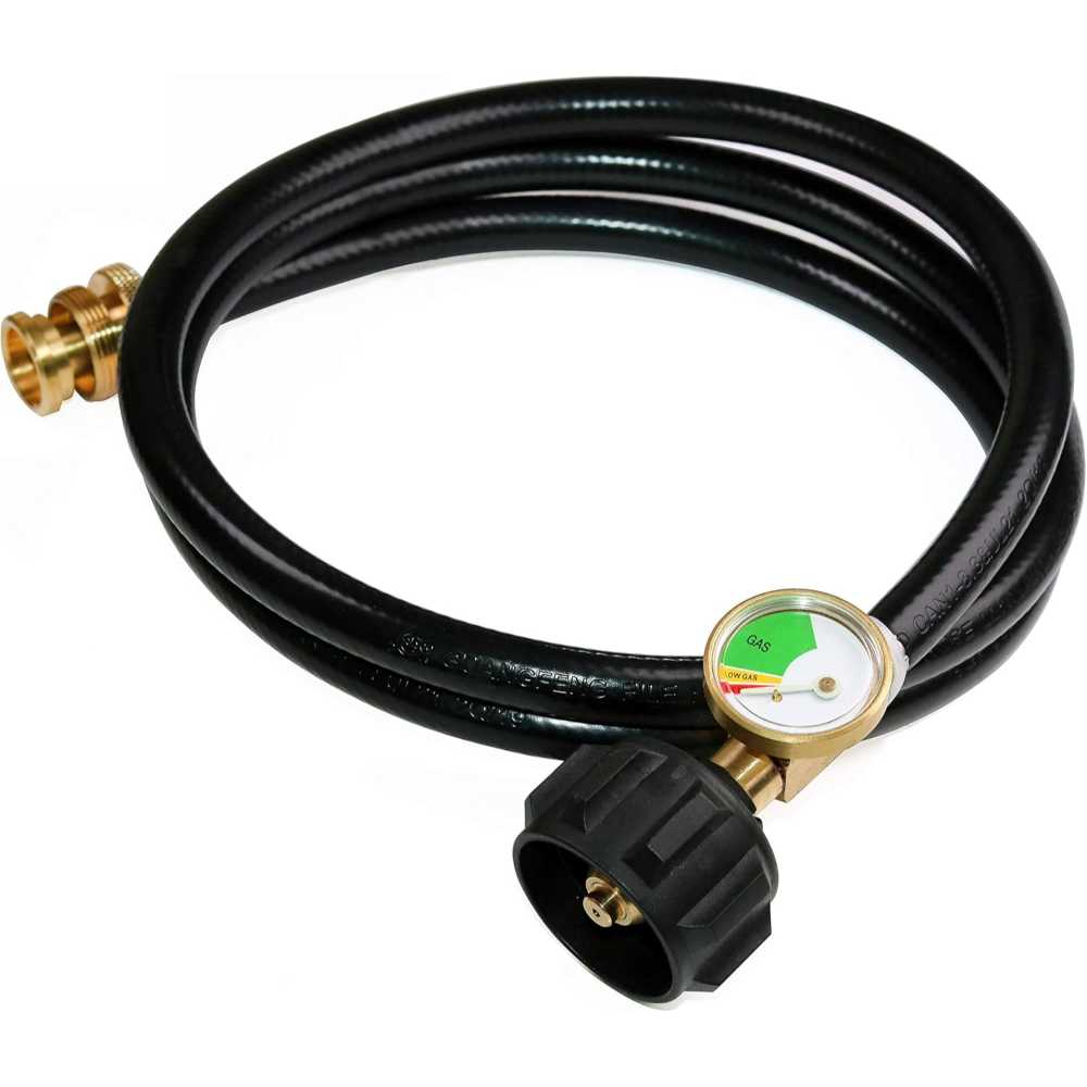 Dozyant 5' Propane Hose Adapter w/ Gauge