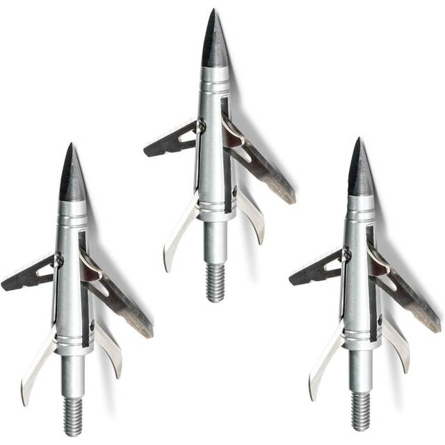 3-Pack New Archery Spitfire Double Cross 4-Blade Mechanical Broadhead, 100 Grain