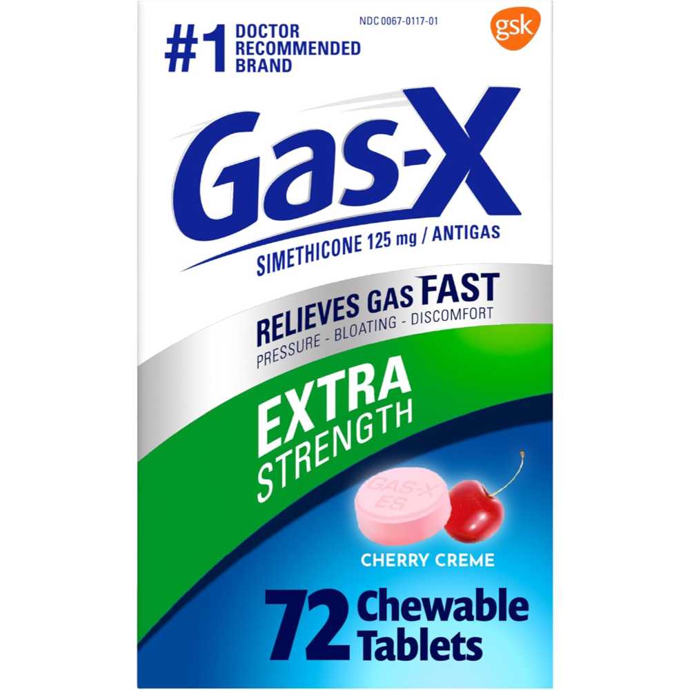 72-Pack Gas-X Extra Strength Chewable Gas Relief Tablets