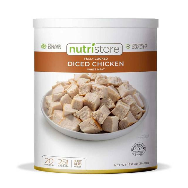 Nutristore Freeze Dried Diced Chicken Can