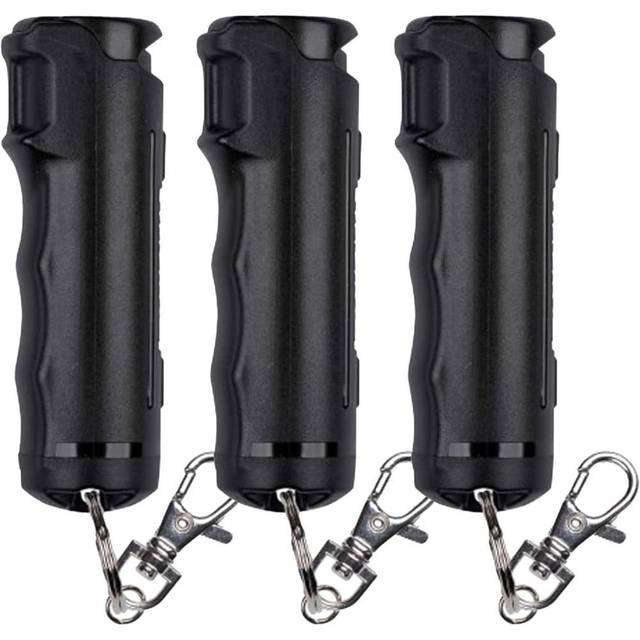 3-Pack SABRE Pepper Spray w/ Fast Flip Top & Keychain