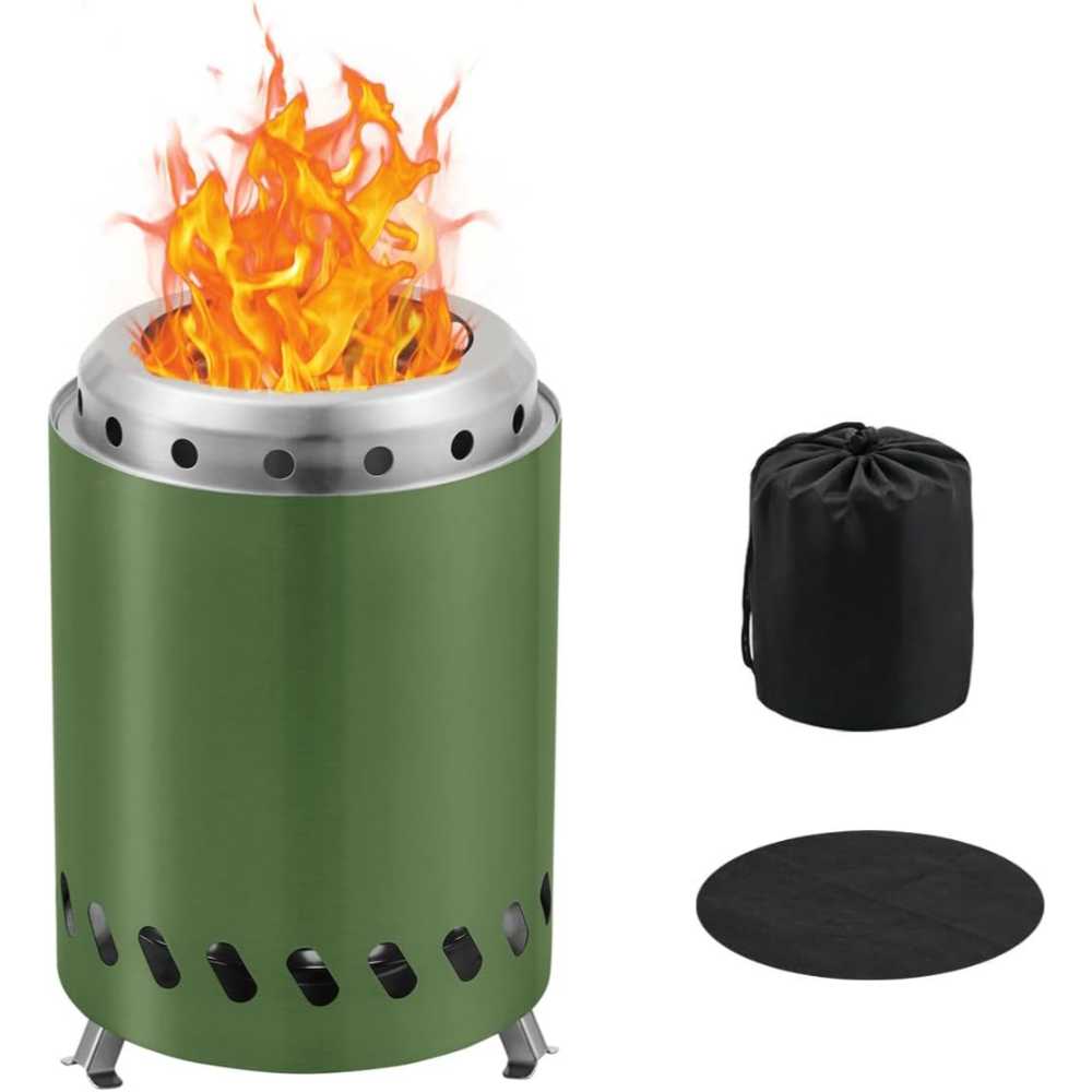 Brian & Dany Low-Smoke Stainless Steel Outdoor Stove (7.9" x 5.5")