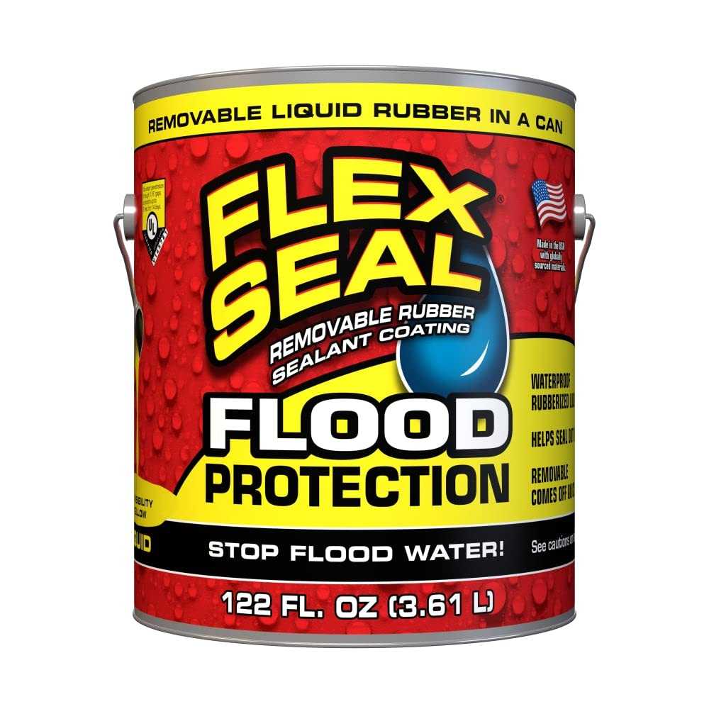 Flex Seal Liquid Flood Protection Waterproof Rubberized Liquid, 122 oz.