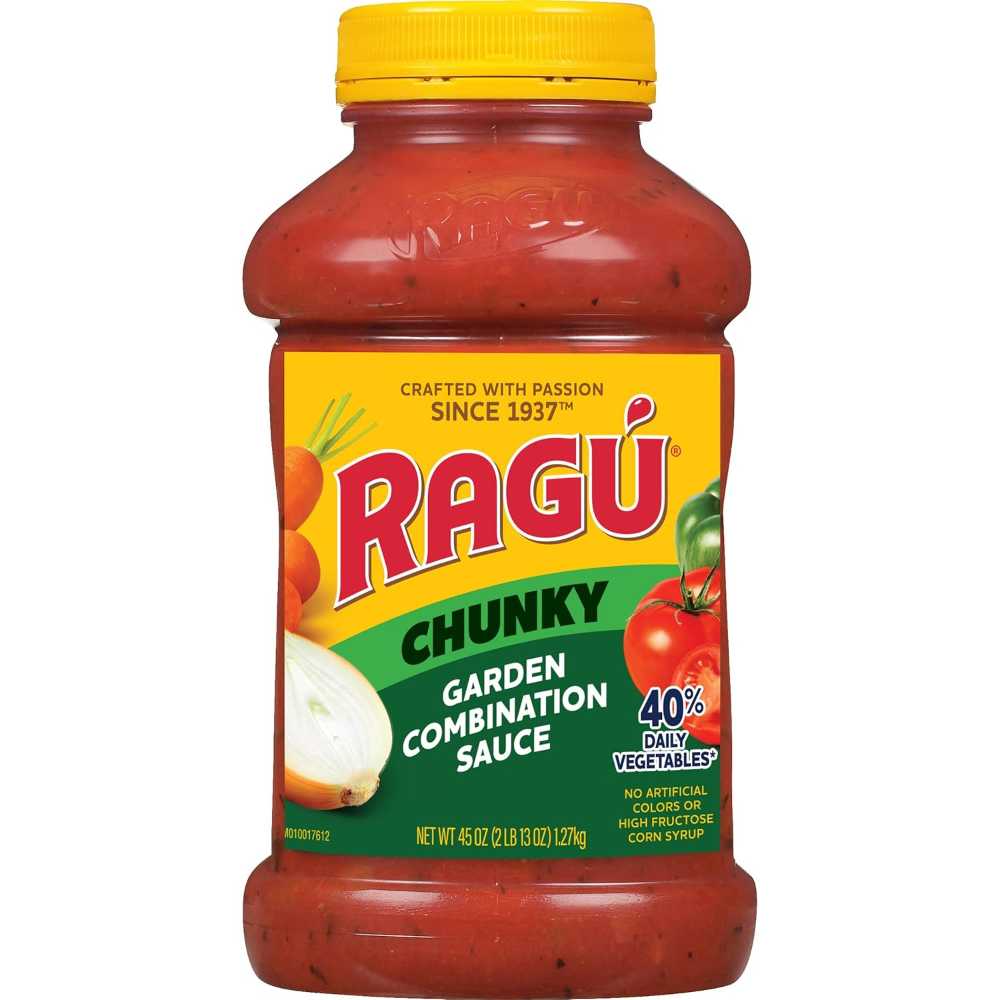 Ragu Chunky Garden Combination Pasta Sauce, 45 oz.