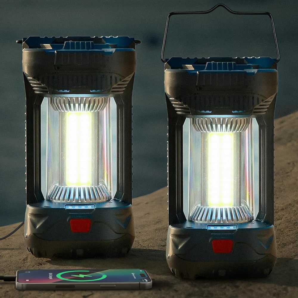 2-Pack AlpsWolf 1000-Lumens 4000mAh USB-C Rechargeable Camping Lantern