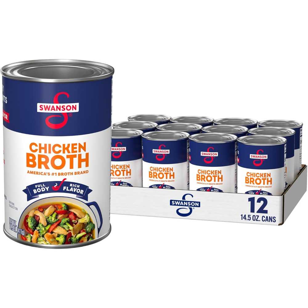 12-Pack Swanson Canned Chicken Broth, 14.5 oz.