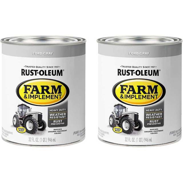 2-Pack Rust-Oleum Farm & Implement Enamel Paint, 1 Quart (Ford Gray)
