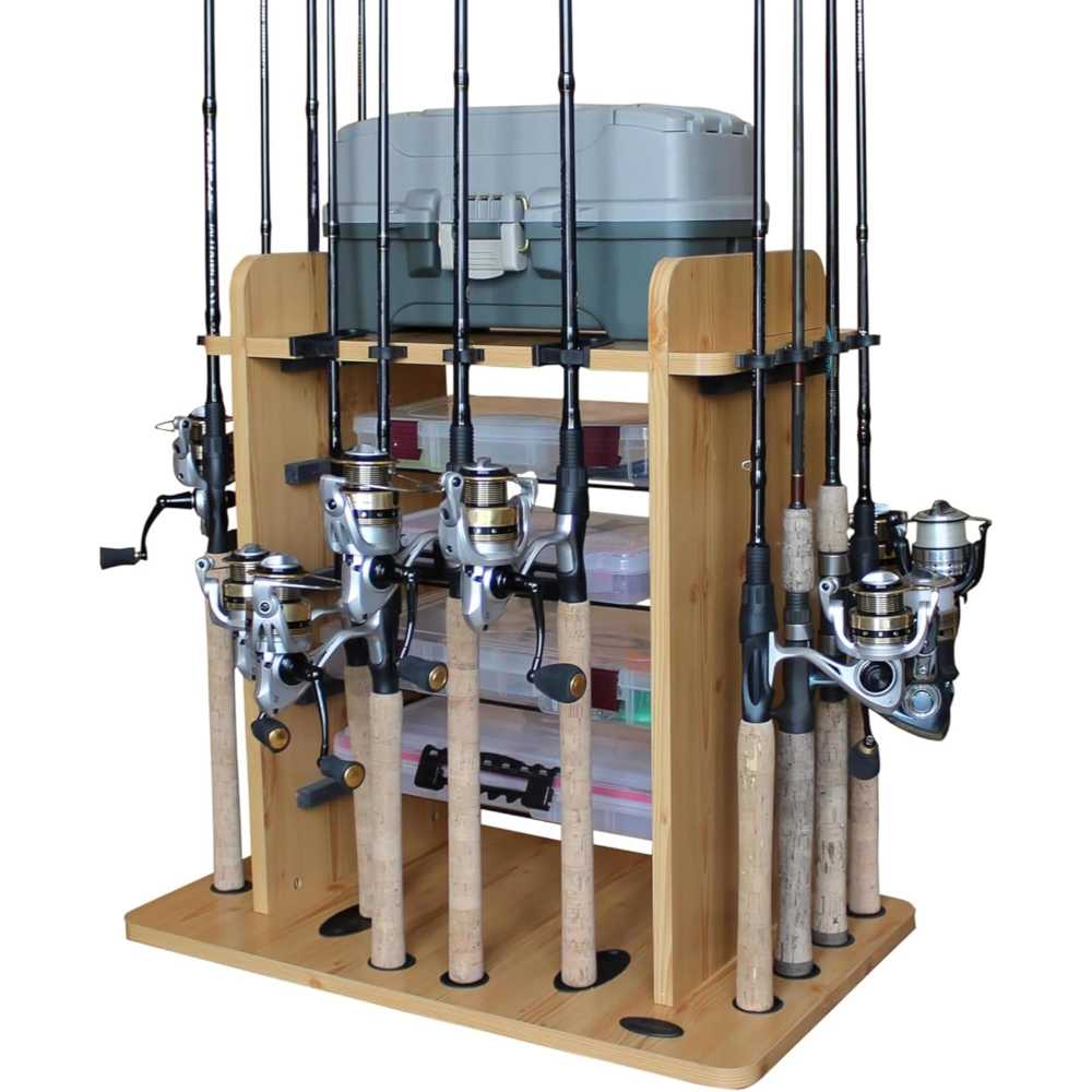 Rush Creek Creations Fishing Gear & 14-Rod Holder