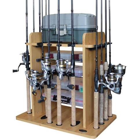 Rush Creek Creations Fishing Gear & 14-Rod Holder