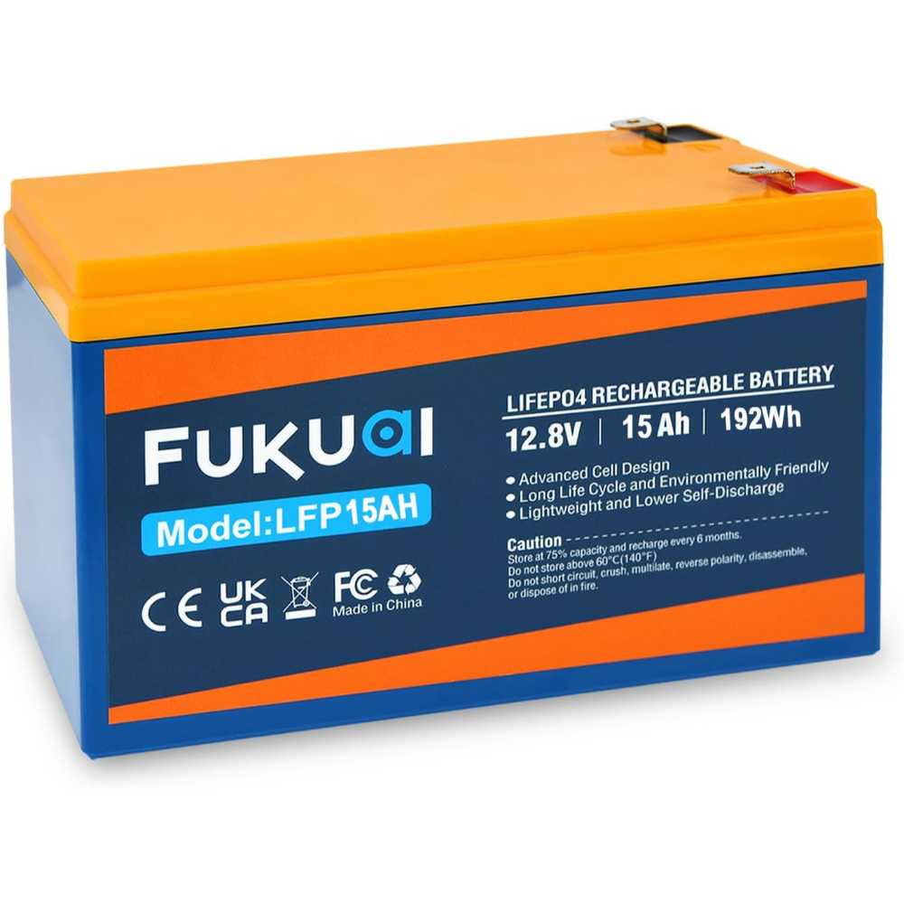 Fukuai 12V 15Ah LiFePO4 Battery