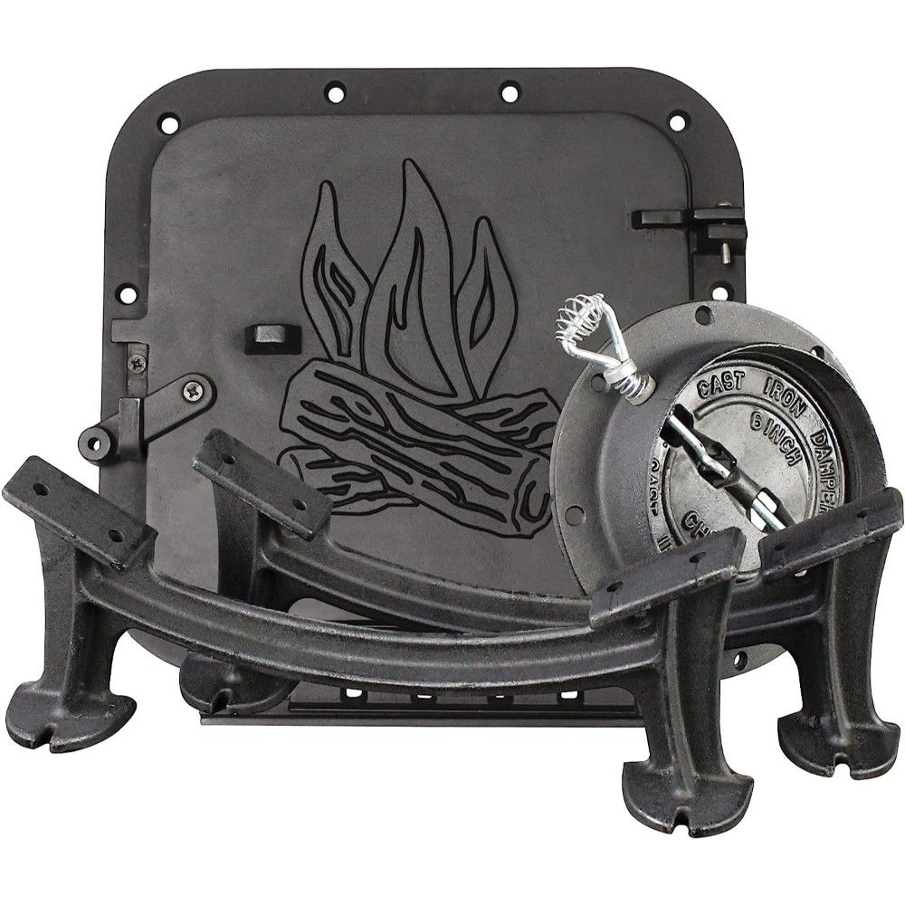 US Stove Company Heavy Duty Cast Iron Barrel Stove Kit