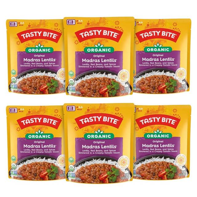 6-Pack Tasty Bite Organic Madras Lentils, 10 oz.