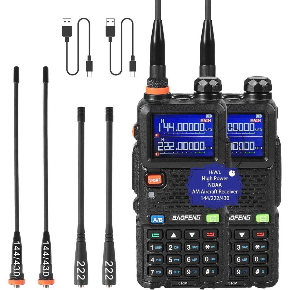2-Pack Baofeng UV-5RM 10W Ham Radio w/ High Gain Antennas
