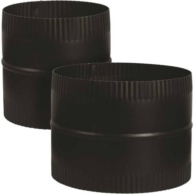 2-Pack Imperial 24-Gauge Stove Pipe Starter Joint (6" x 6")