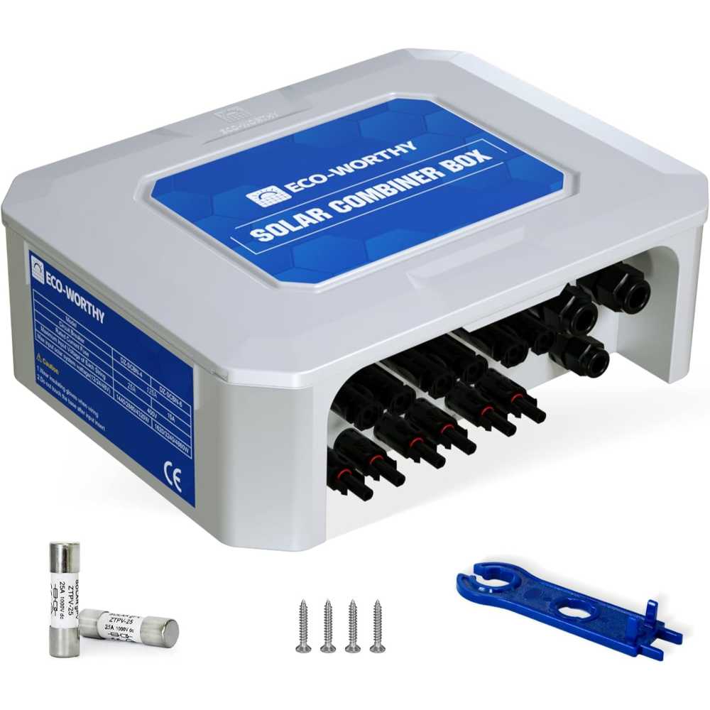 Eco-Worthy 6 String 25A Solar PV Combiner Box