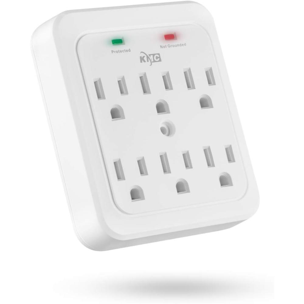 KMC 6-Outlet 980J Wall Surge Protector