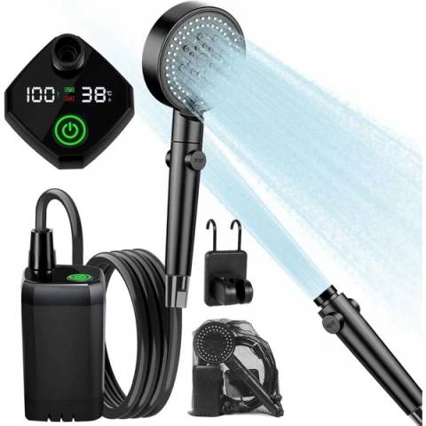 AlpsWolf 6000mAh USB-C Rechargeable Camping Shower