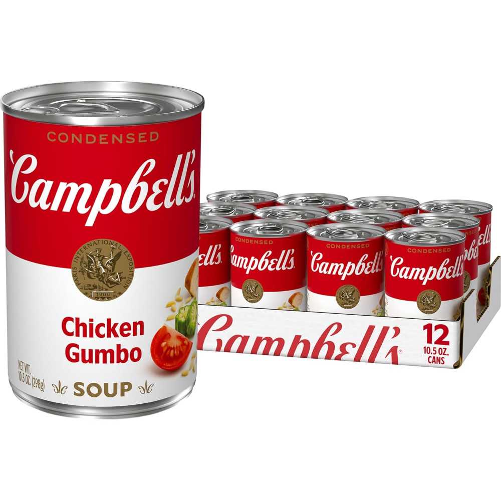 12-Pack Campbell's Condensed Chicken Gumbo Soup, 10.5 oz.