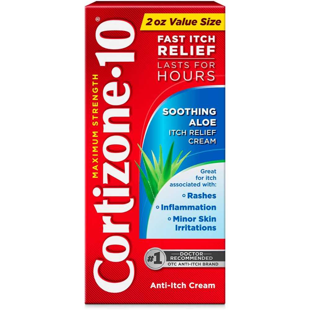 Cortizone-10 Maximum Strength Soothing Aloe Itch Relief Cream, 2 oz.