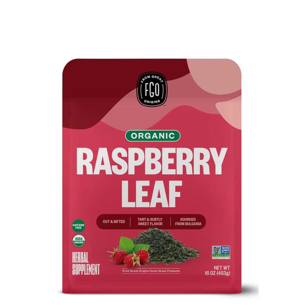 FGO Organic Raspberry Leaf Bulk Pouch, 16 oz.