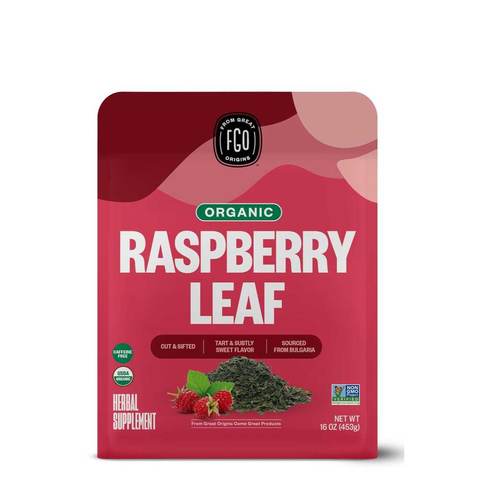 FGO Organic Raspberry Leaf Bulk Pouch, 16 oz.