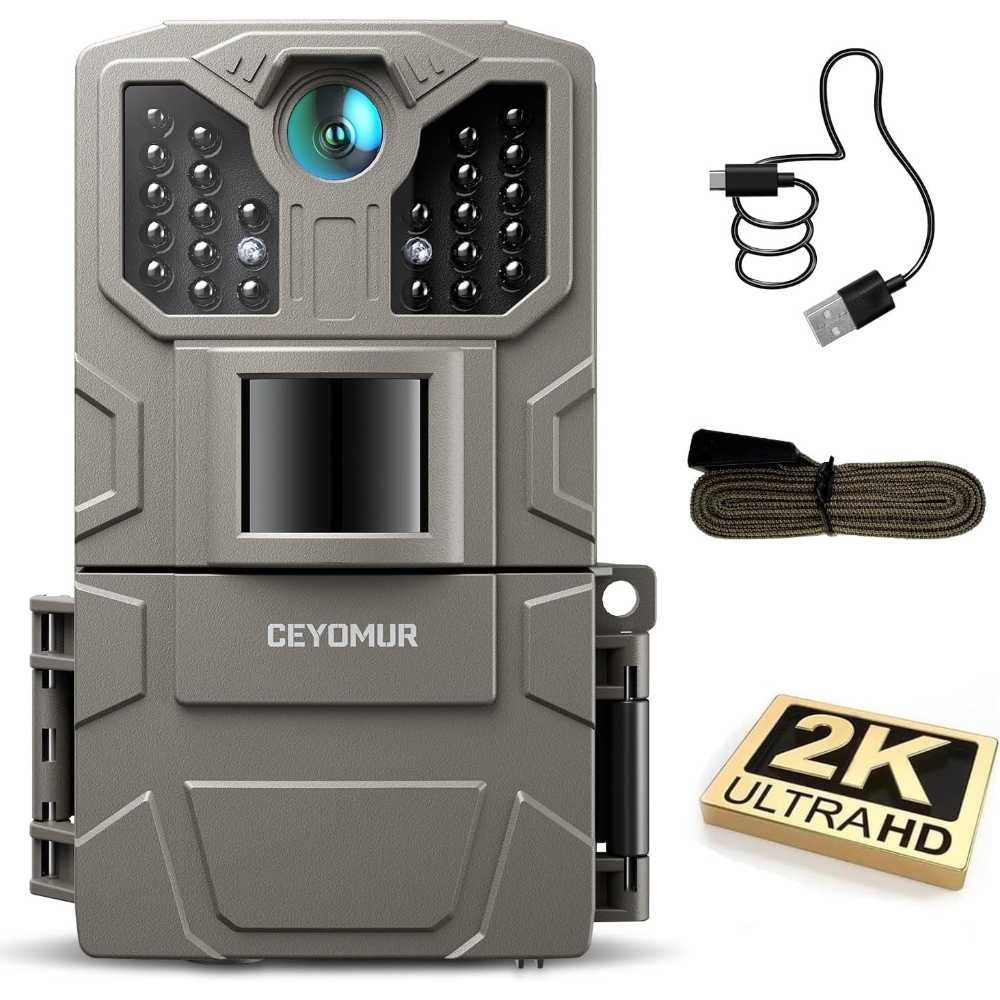 Ceyomur 2K 36MP Trail Camera w/ 2" LCD Display