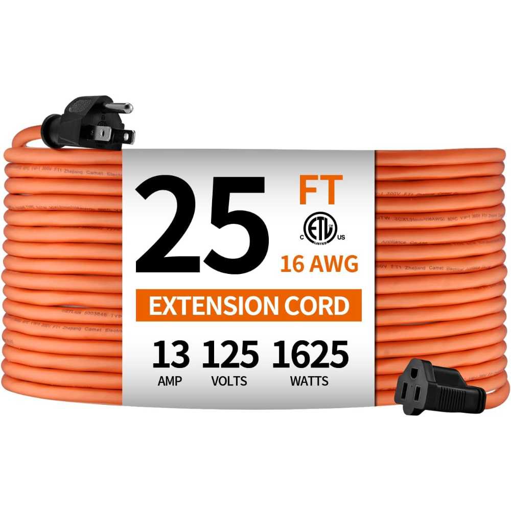KTMC 25' 16AWG Indoor/Outdoor Extension Cord