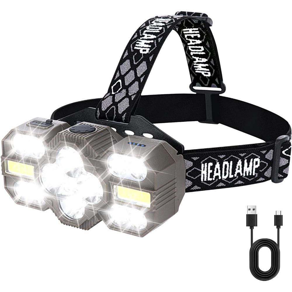 Prime Members: Zekory 14-LED 22,000-Lumen USB-C Rechargeable Headlamp w/ Red Light