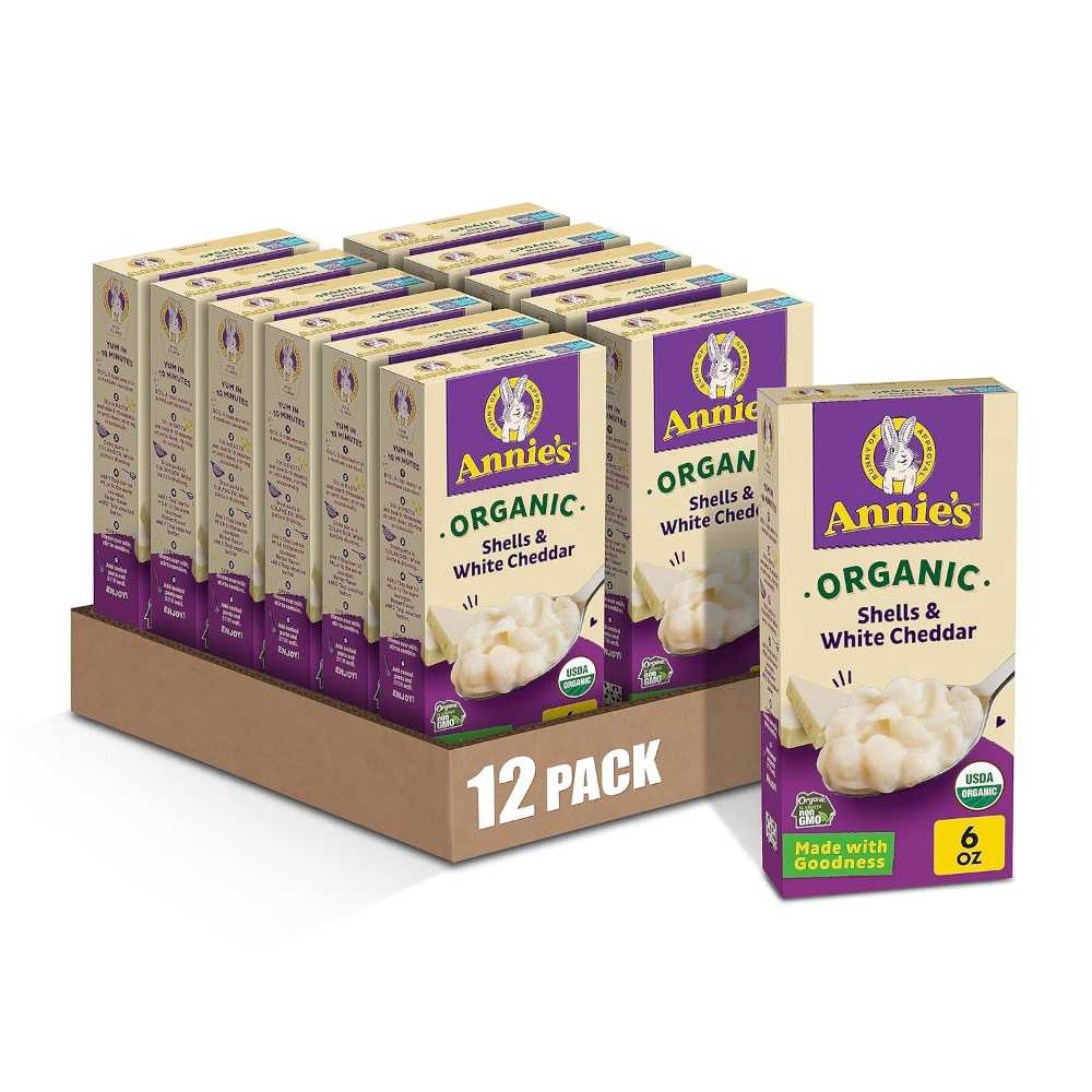 12-Pack Annie's Organic Shells & White Cheddar