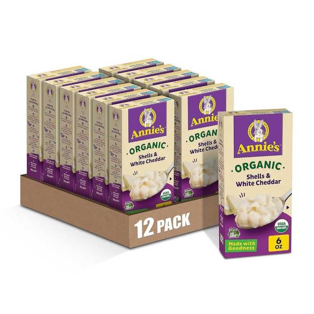 12-Pack Annie's Organic Shells & White Cheddar