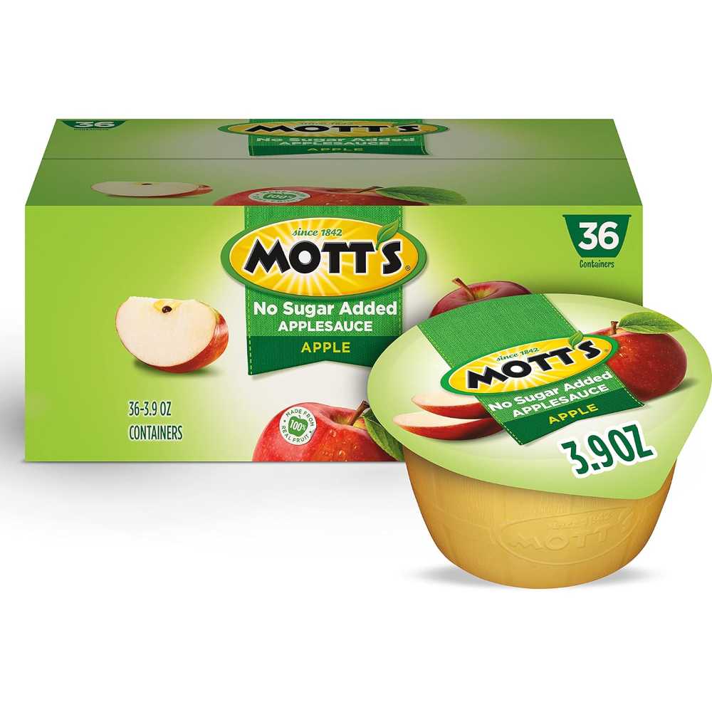 36-Pack Mott's No Sugar Added Applesauce Cups, 3.9 oz.