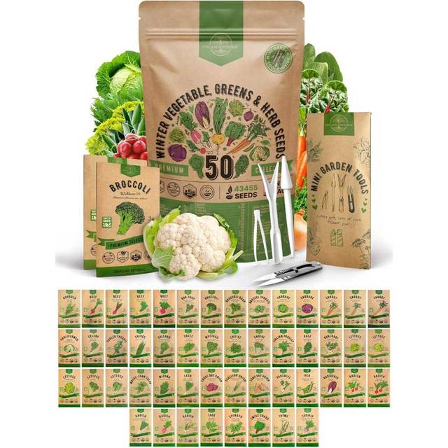 Organo Republic 50-Variety Winter 43,450+ Heirloom Garden Seeds
