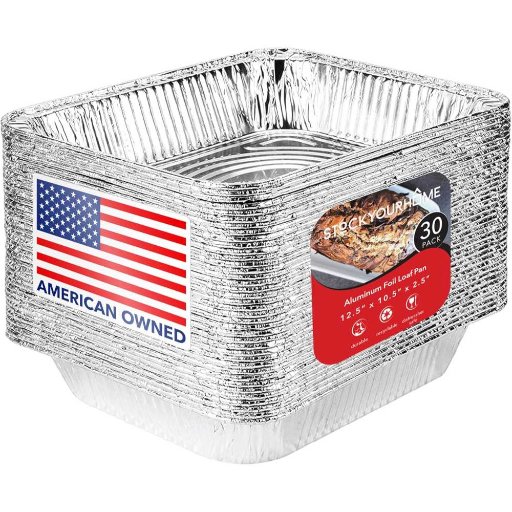 30-Pack Stock Your Home 9" x 13" Aluminum Foil Pan