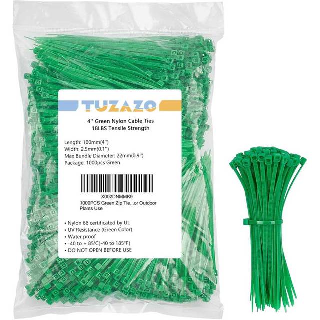 1000-Pack Tuzazo 4" 18 lb. Zip Ties