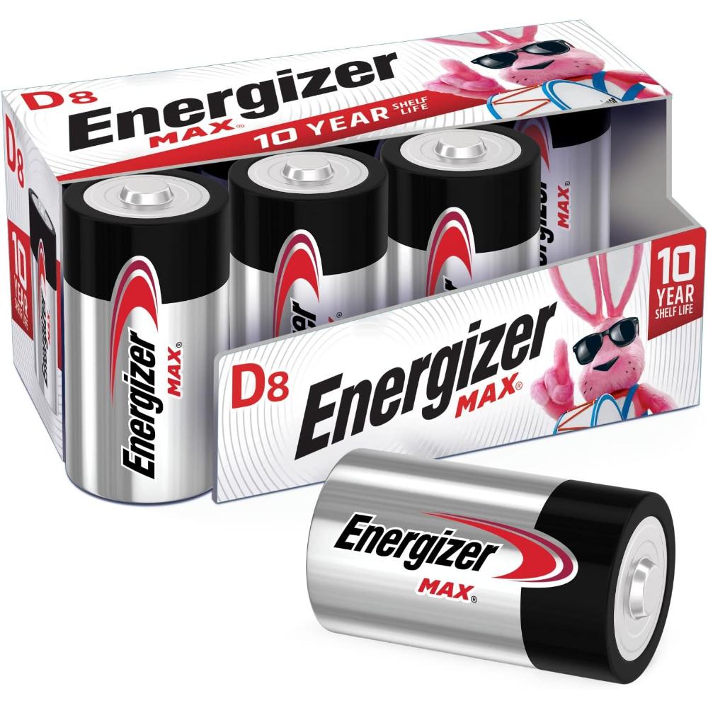 8-Pack Energizer Max D Batteries